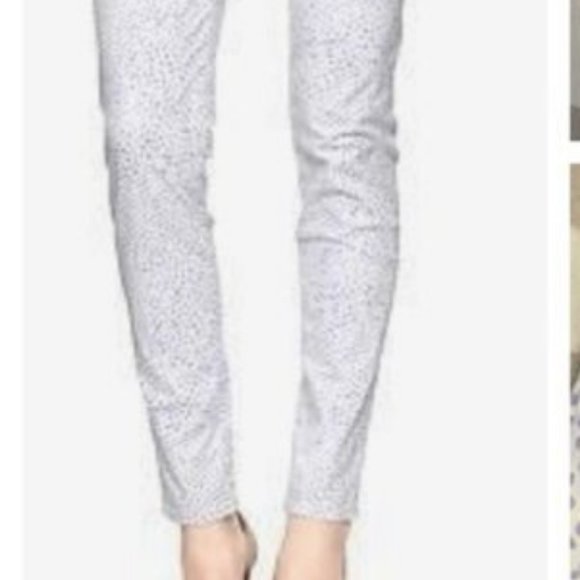 GAP 1969 Legging Jean Womens 27 White Purple Polkadot - Picture 3 of 12